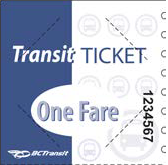 Hope Transit Single Fare Ticket Sheets